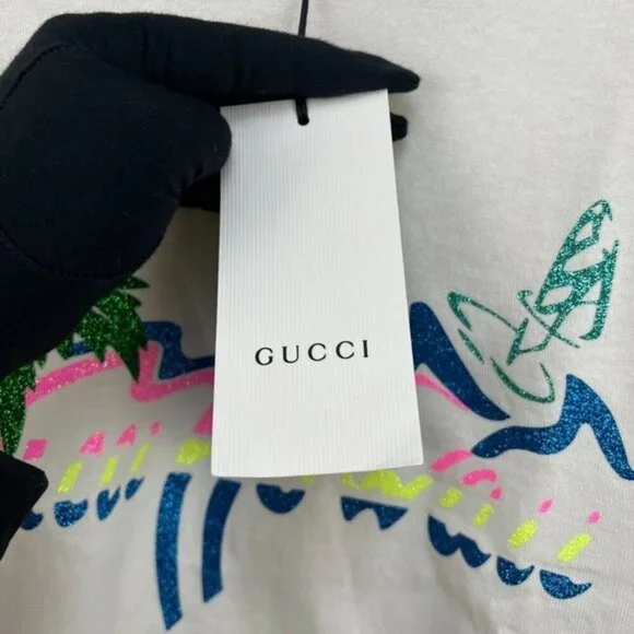 NWT Gucci Hawaii print T-shirt in white size M